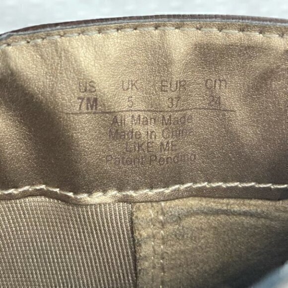 Life Stride Ankle Boots Womens Size 7 Brown Two Tone Velocity Flex Block Heels - Picture 8 of 11